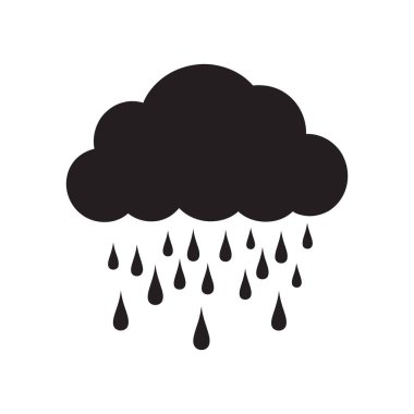 Professional cloud with rain drops Icon