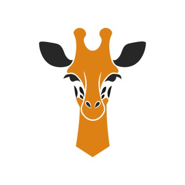 Professional giraffe head Icon. Scalable, Clean, and Minimalist Vector for Apps and Branding.