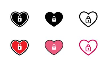 Professional Heart Locked Icon. Scalable, Clean, and Minimalist Vector for Apps and Branding.
