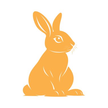 Premium Rabbit Icon. High Quality Vector Illustration in Flat Design, Isolated on White Background.