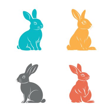 Premium Rabbit Icon. High Quality Vector Illustration in Flat Design, Isolated on White Background.
