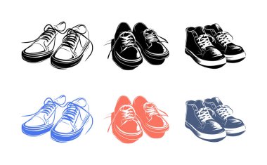 Modern shoes Icon in Outline Style. Perfect for UI, Web, and Graphic Design Projects.
