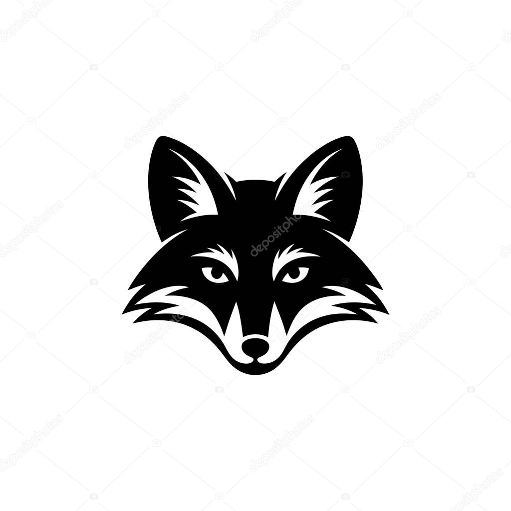 A stylized face of a fox features sharp angles and prominent ears, set against a clean background, rendering a bold yet refined animal representation.