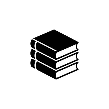 Bu monokromatik grafik eğitim içeriği, kütüphaneler ve minimalist, etkili bir tasarımda okur yazarlığı desteklemek için ideal üç kitap yığınını sunar..