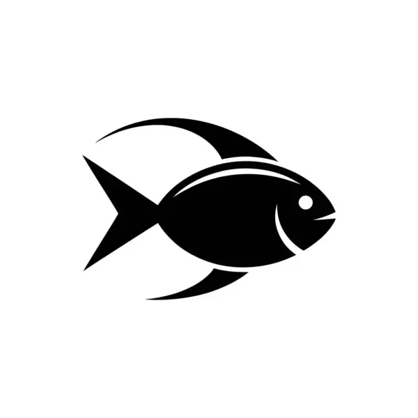 Şeffaf bir arkaplanda yüzgeçleri akan bir balığın düz stil izole edilmiş silueti. Minimalist tasarım sergilenen su canlıları.