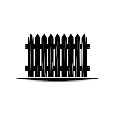 İzole edilmiş tek renkli görüntü, bir çitin keskin, vektör biçimini yansıtır. Simgeler ve tasarımlar için kullanışlı. Basit ve birleştirmesi kolay.