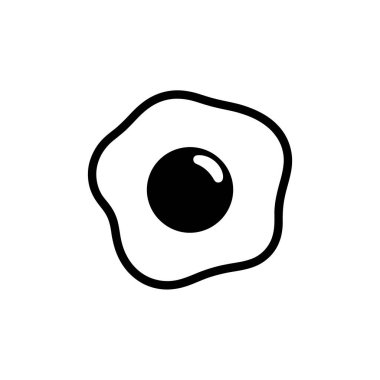 Şeffaf arkaplan ile stilize edilmiş yumurta çizimi, basit bir siyah-beyaz renk şeması, çeşitli tasarım projeleri için ideal.