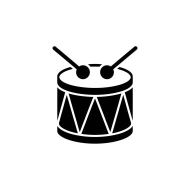Bu, saydam bir arkaplan üzerinde davul ve but çubuklarının minimalist bir simgesi. Katı siyah renkte, çeşitli tasarım amaçları için ideal..