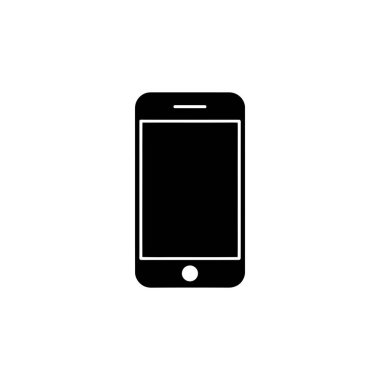 Basit bir cep telefonu, beyazdan izole edilmiş. Uygulama tasarımı için mükemmel. Boş ekran ve ev düğmesi olan modern aygıt. Temiz, minimalist teknoloji simgesi.