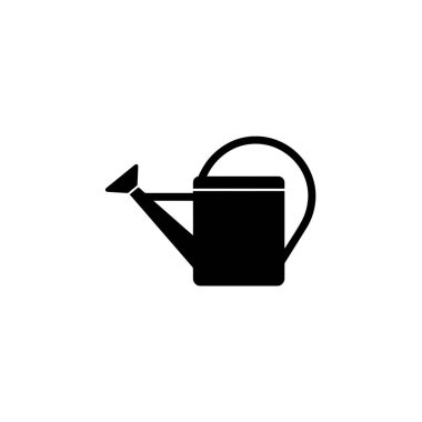 Bu resim basit, minimalist bir siyah sulama kutusu ikonu, bahçe konseptleri, öğretiler ve çeşitli tasarım projeleri için idealdir.