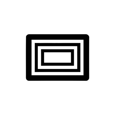 Dört adet yuvarlak köşeli dikdörtgen çerçeve, şeffaf bir arkaplanda sunuluyor..