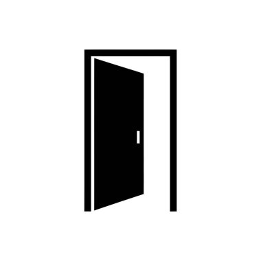 Siyah açık kapı silueti ve şeffaf arkaplanı olan katıksız bir karşıtlık içeriyor. Basit ve minimalist, çeşitli tasarım ihtiyaçları için uygun..