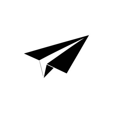 Şeffaf arka planı olan, çeşitli uygulamalar ve projeler için ideal, katı siyah kağıt bir uçak içeren basit bir tasarım..