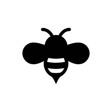 Minimalist, stilize edilmiş, farklı vücut bölümleri, kanatları, antenleri ve beyaz arkaplanda çizgileri olan tek bir siyah beyaz grafik çizimi..