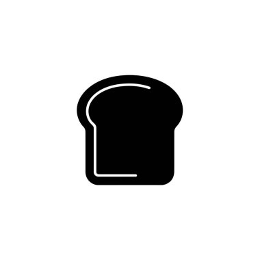 Minimalist tek renkli bir illüstrasyonda bir dilim ekmek sergilenir. Basit ama ayrıntılı, yemek tarifleri ya da mutfak temalı malzemeler ya da web siteleri tasarlamak için mükemmel.