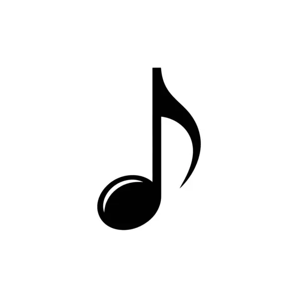 Sekizinci nota sembolü beyaz zemin üzerine kurulmuş, şeffaflıkla sunulmuş. Müzik notalarını temsil eder.