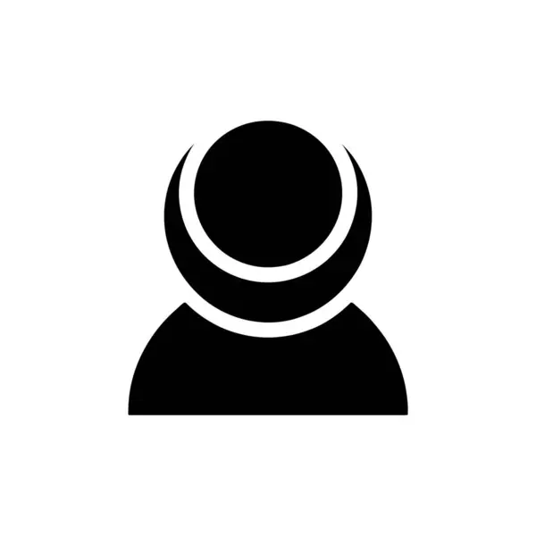 Çember sembollü insan benzeri bir avatarın siluet figürü şeffaf bir arkaplan üzerinde katı bir şekilde görünür..