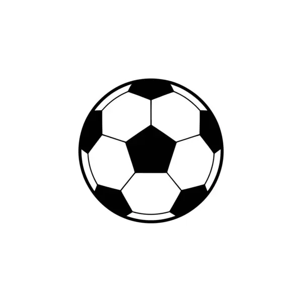 Bu siyah ve beyaz resim klasik bir futbol topu tasarımı içeriyor, sadece temiz çizgiler ve şekiller kullanarak ikonik ve tanınabilir grafik tarzı.