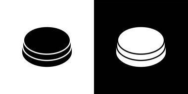 İki disk gösteriliyor, ters çevrilmiş renk şemaları. Solda, beyaz arkaplana karşı beyaz çizgileri olan siyah bir disk ayarlanır. Siyah bir diske karşı beyaz bir disk ayarlanır.