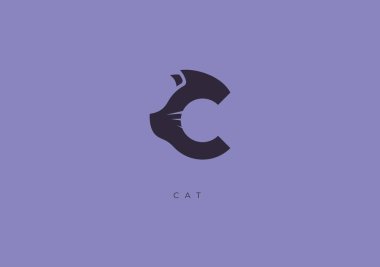 Bu, Cat 'in modern logosu. Kedi sembolü ile Cat' in baş harfi olan C harfinin harika bir kombinasyonu..