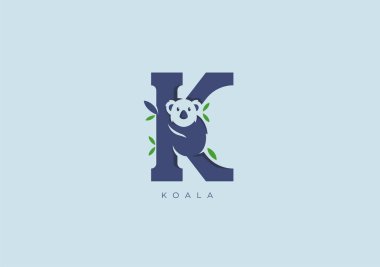 Bu Koala 'nın modern logosu. Koala sembolünün büyük kombinasyonu. K harfi de Koala' nın baş harfi..