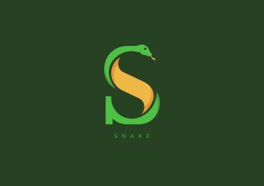 Bu Snake 'in modern logosu, Yılan sembolünün büyük kombinasyonu, Yılanın baş harfi S ile..