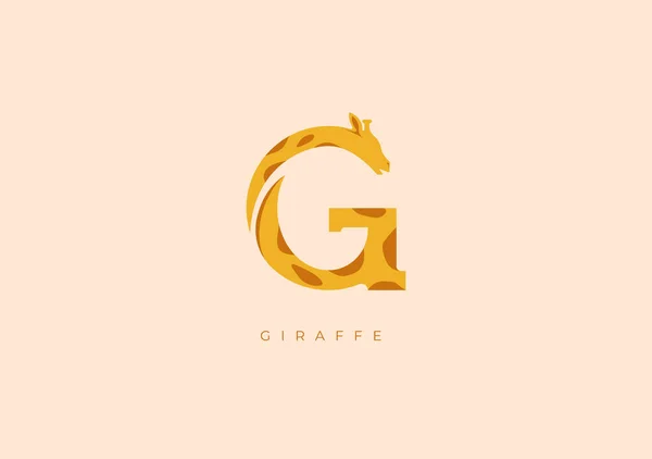 Modern Logo Giraffe Great Combination Giraffe Symbol Letter Initial Giraffe — Stock Vector