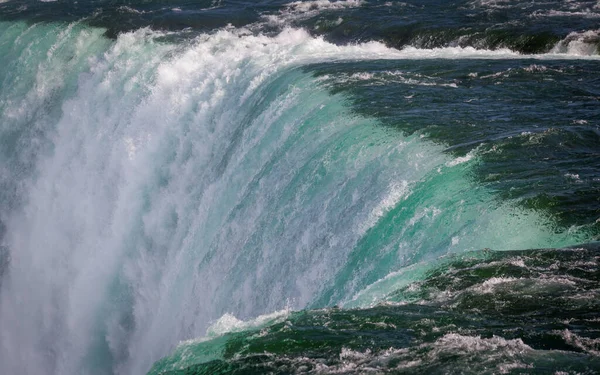Closeup Water Rushing Horseshoe Falls Niagara Falls Ontario Canada — Stock Photo, Image