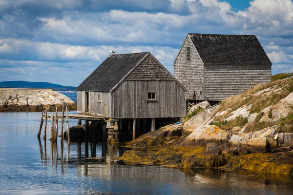 Zomer Uitzicht Vissershuisjes Peggy Cove Nova Scotia Canada — Stockfoto