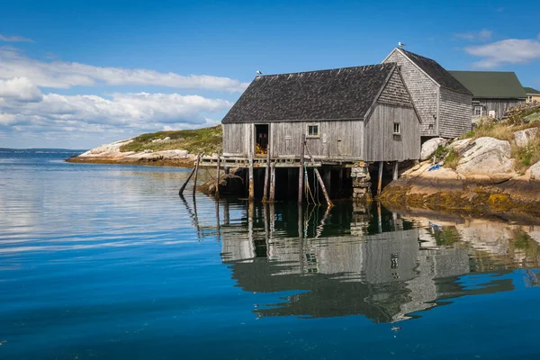 Zomer Uitzicht Vissershuisjes Peggy Cove Nova Scotia Canada — Stockfoto