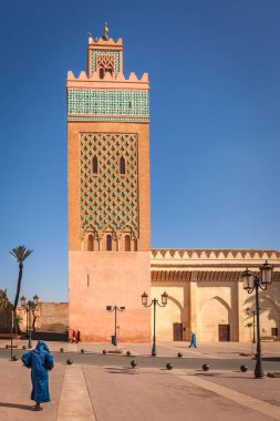MoroCCO, MARRAKESH - 28 Aralık 2014: Marakeş, Fas 'taki Kasba (veya El Mansour) Camii