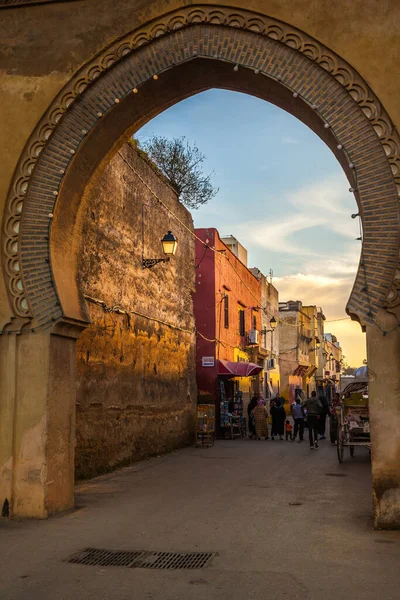 Meknes Δεκεμβριου 2014 Bab Belqari Και Σοκάκι Της Αυτοκρατορικής Πόλης — Φωτογραφία Αρχείου