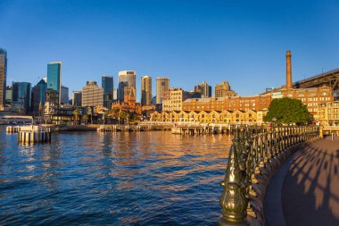 Morning shot of the Rocks, the historic area of the city center of Sydney, Australia clipart