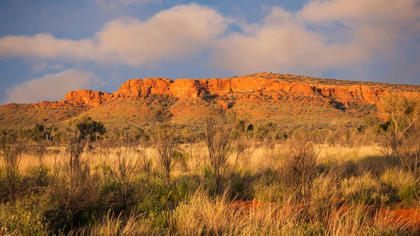 Formacje Skalne Kings Canyon Zachodzie Słońca Australia Środkowa Terytorium Północne — Zdjęcie stockowe