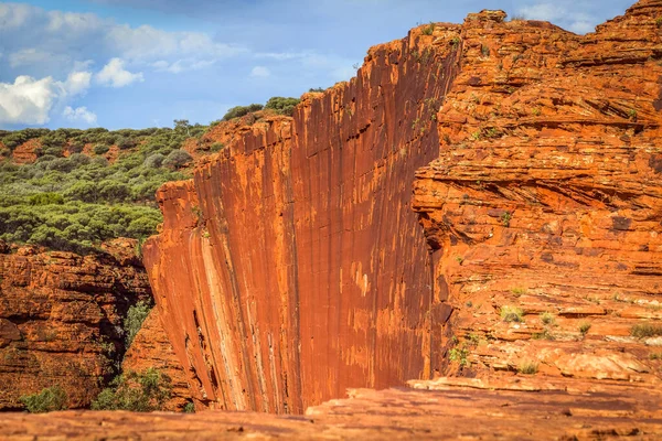 Pionowe Klify Kings Canyon Australia Środkowa Terytorium Północne Australia — Zdjęcie stockowe