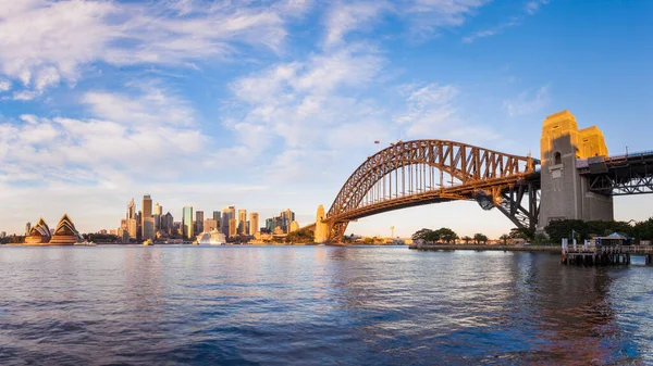 Vue Panoramique Sur Pont Port Sydney Opéra Quartier Des Affaires — Photo