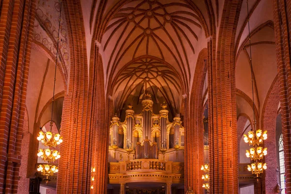 Stoccolma Circa Marzo 2016 Organo Canne Storkyrkan Più Antica Chiesa — Foto Stock