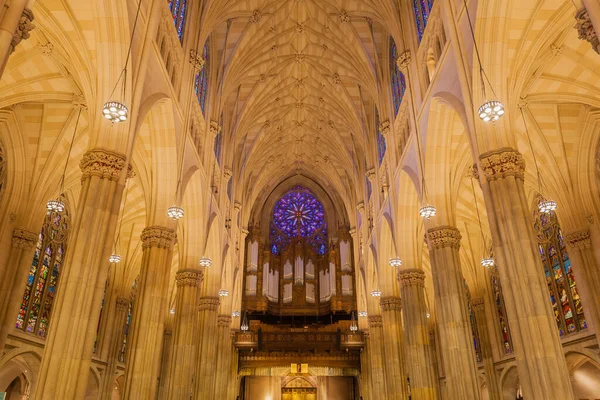 New York Circa October 2016 Interior Patrick Cathedral Gallery Organ — Stock Photo, Image