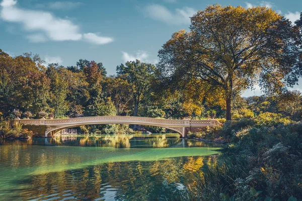 Bow Bridge Central Park New York City Verenigde Staten — Stockfoto