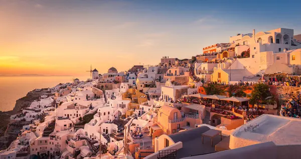 Закате Остров Санторини Греция — стоковое фото
