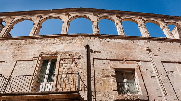 Piękne Łuki Dawnego Klasztoru Teatini Lecce Włochy — Zdjęcie stockowe