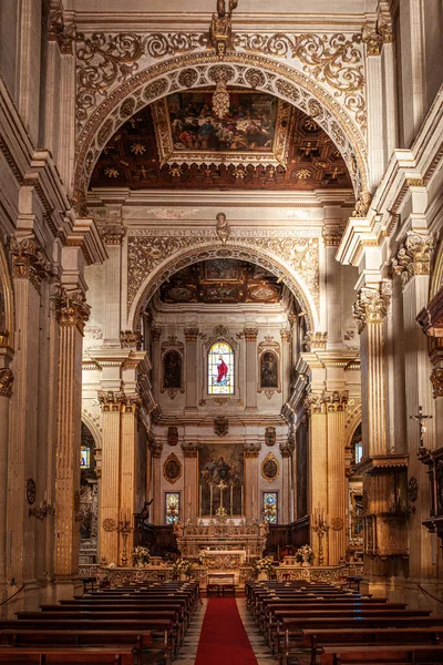 Interiören Katedralen Church Mary Antagande Santa Maria Assunta Lecce Italien — Stockfoto
