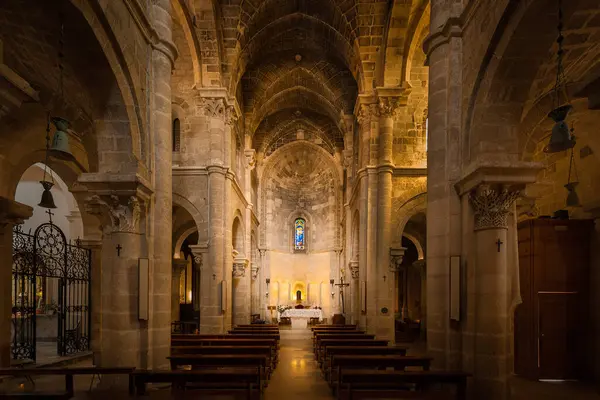 Wnętrze Kościoła Jana Chrzciciela Matera Włochy — Zdjęcie stockowe