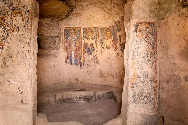 Igreja Caverna São Nicolau Dos Gregos San Nicola Dei Greci — Fotografia de Stock