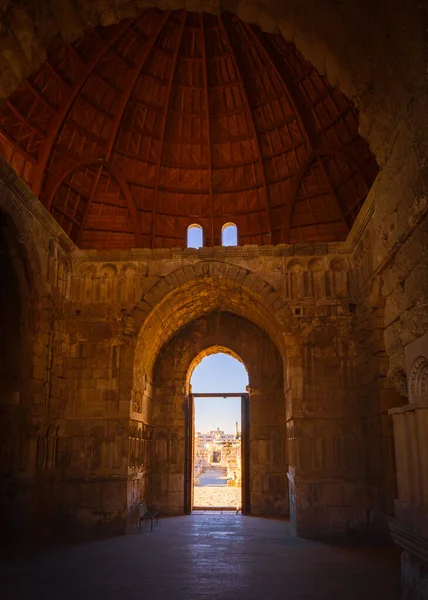 Interieur Van Monumentale Poort Van Het Omajjaden Paleis Amman Citadel — Stockfoto