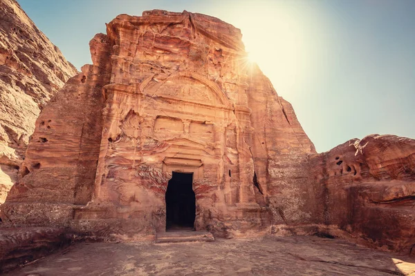 Τάφος Του Σέξτιου Φλωρεντίνου Πέτρα Ιορδανία — Φωτογραφία Αρχείου