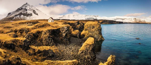 Fantastiskt Landskap Arnarstapi Snaefellsnes Halvö Island — Stockfoto