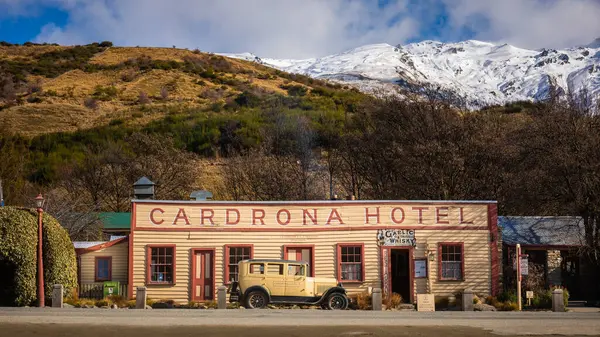 Tarihi Cardrona Oteli Orta Otago 'dan kalma. Altına hücum günleri, Cardrona, Yeni Zelanda.