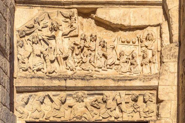 Bas Relief Fasaden Baptistery San Giovanni Tumba John Tumba Monte — Stockfoto