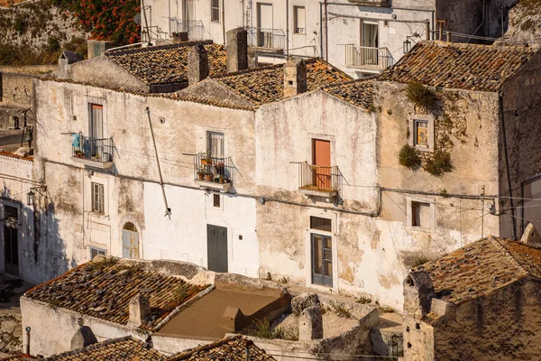 Alte Und Traditionelle Häuser Monte Sant Angelo Foggia Italien — Stockfoto